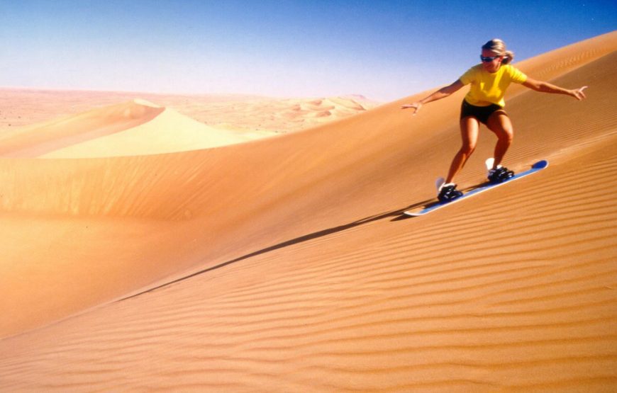 Morning Desert Safari with Sandboarding & Camel Ride